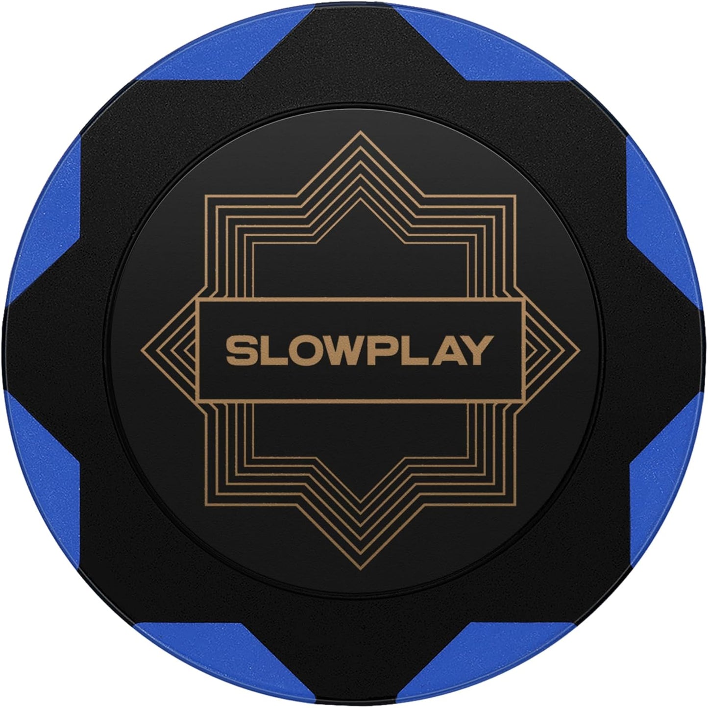 SLOWPLAY Nash Clay Poker Chips, 14 Grams Heavyweight Clay Composite, 40mm Large Chips in Bulk, Pack of 50 in Blue Without Denomination