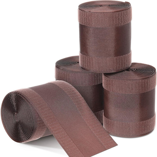 WILLBOND Grip Floor Cable Cover Cords Protector Management Only for Commercial Office Carpet(39.37 ft,Brown)