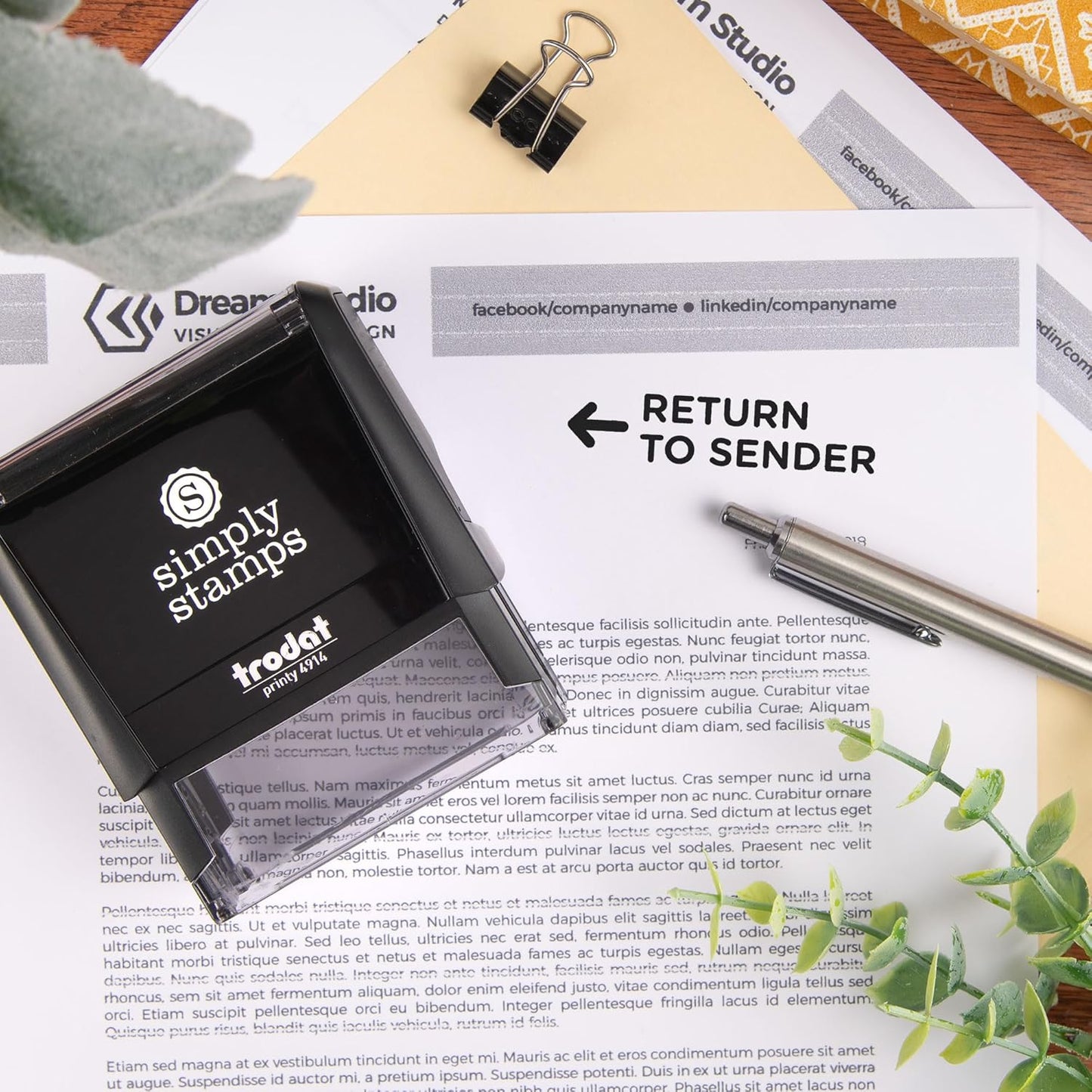 Return to Sender Office Stamp | 4 Different Sizes | 20 Designs | Multiple Color Options | Perfect for Quick Validation of Office Documents (Return to Sender, Xtra Large)