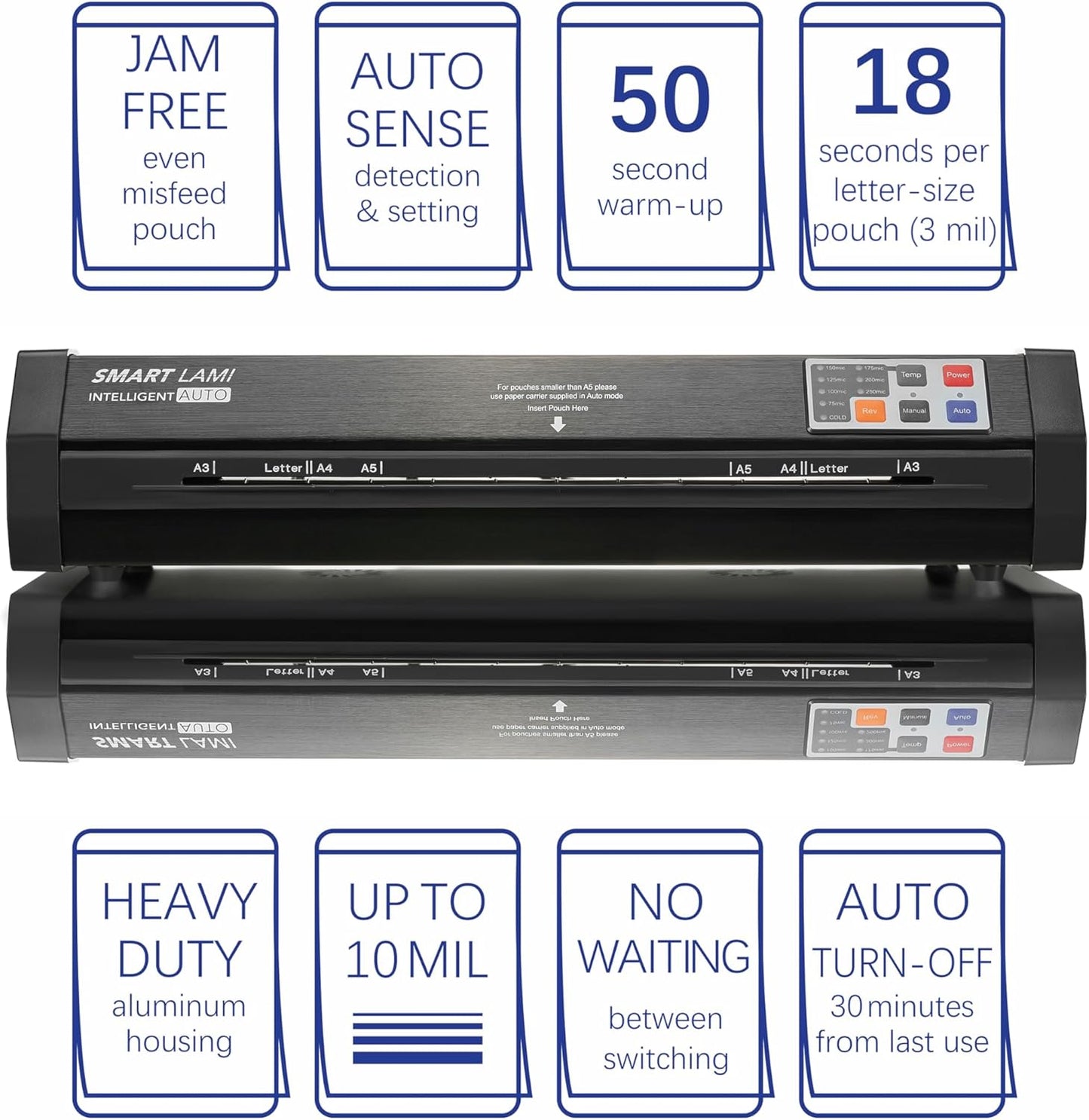 SINCHI Auto Sense, 3-10 mil Laminating Machine for Office and School, 50-Second Warm-up, 17s/Sheet, Never-Jam, Heavy Duty, 13-inch Thermal Laminator Machine 11x17