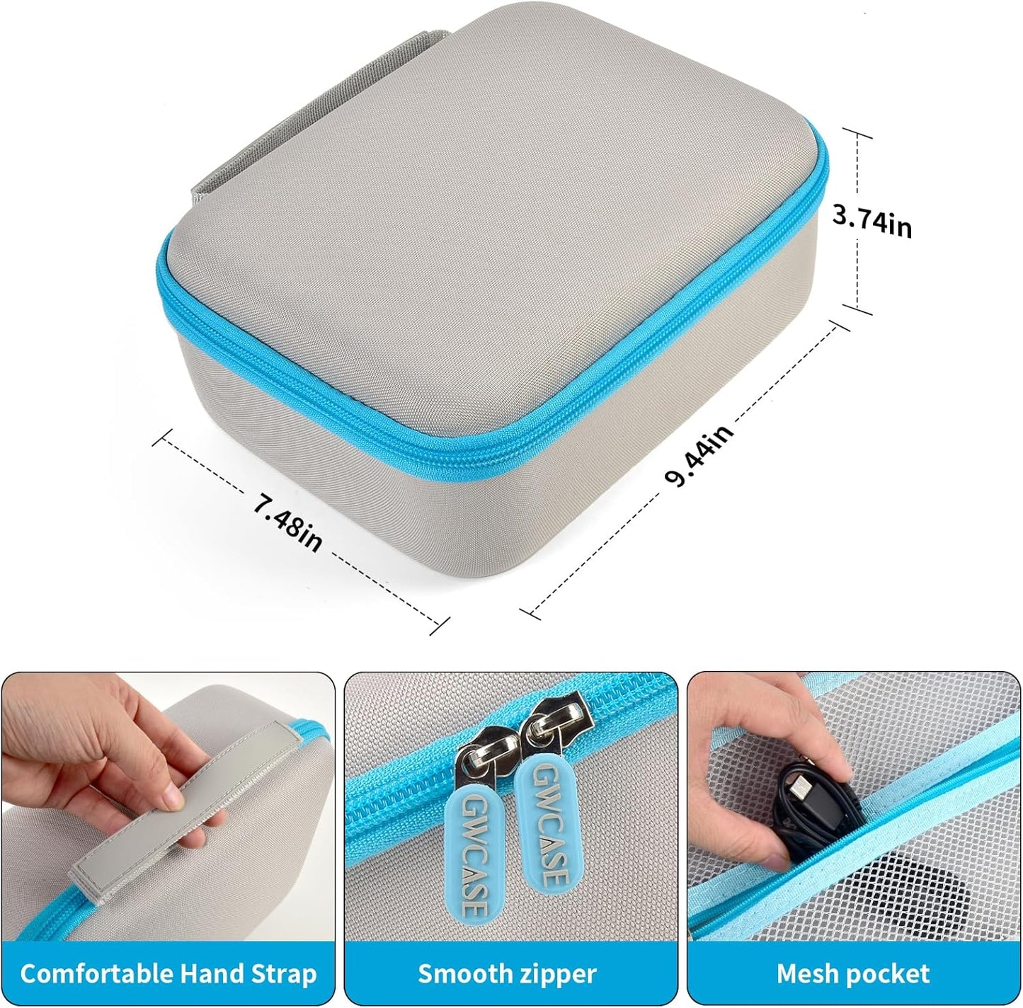 GWCASE Portable Case for Brother P-Touch PT-N20 /for PT-N25BT PT-N25BTV3 Label Maker, Organizer for Label Maker and Accessories, Travel and Office Essentials（Bag Only）