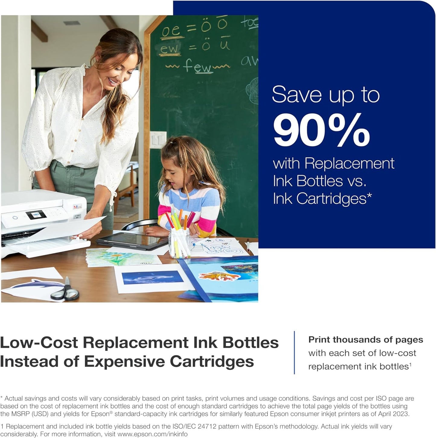 Epson EcoTank ET-4800 Wireless All-in-One Cartridge-Free Supertank Printer with Scanner & EcoTank ET-2850 Wireless Color All-in-One Cartridge-Free Supertank Printer with Scan