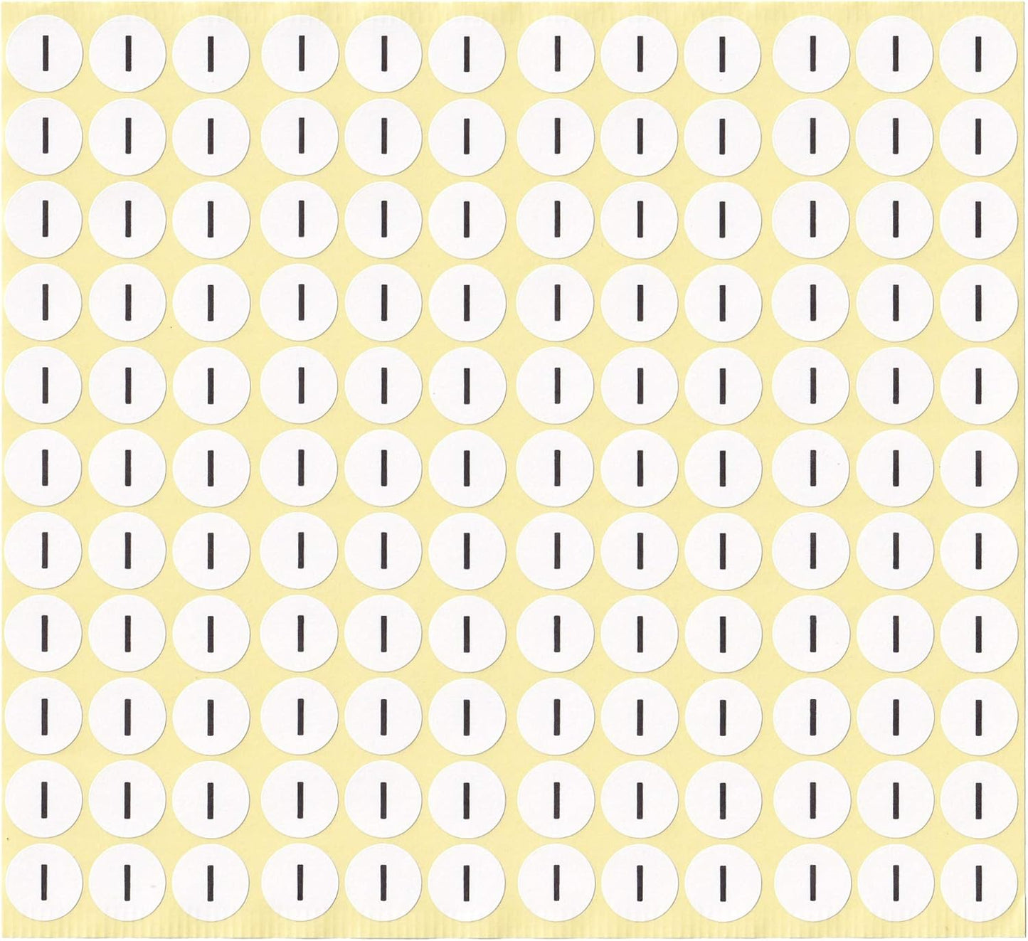 dealzEpic - Alphabet Stickers of The Letter I - Small Round Paper Self-Adhesive Peel and Stick Letter Labels - Set of 15 Sheets