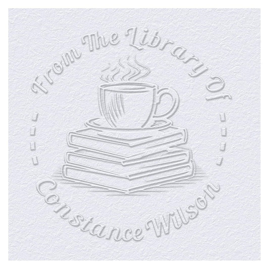 Book Embosser Custom Embosser Stamp with Your Name or Design Personalized Library Embosser Stamp Customized Books Business Cards Paper Documents Notebooks etc. (06)
