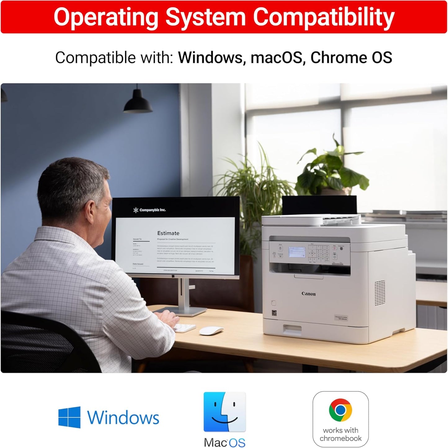 Canon imageCLASS MF284dw Wireless Black & White Laser Printer – All-in-One for Home Use, Print/Copy/Scan, 2-Sided Printing, 35 PPM, Auto Doc Feeder, Mobile Device Compatible, Starter Toner Included