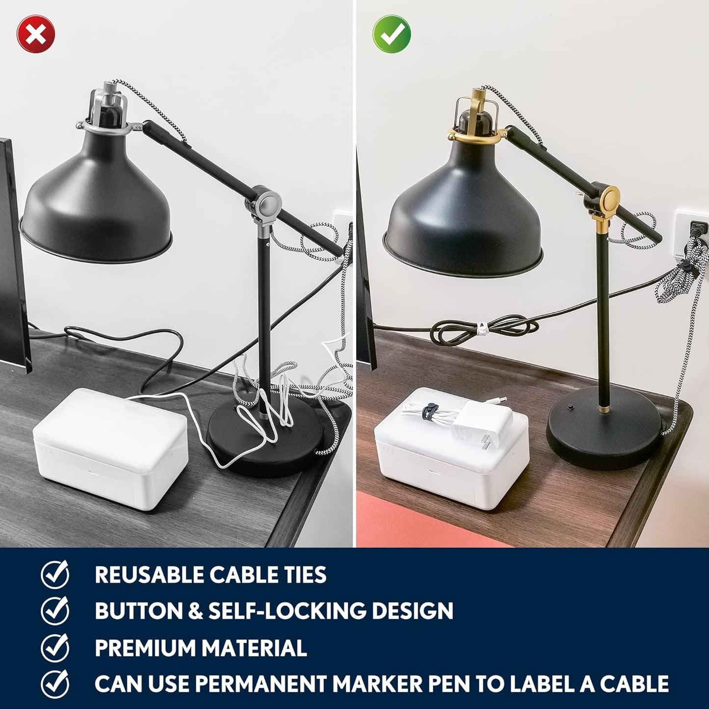 PZOZ (10 pcs) Reusable Cable Ties, Elastic Silicone Cord Organizer Straps Keeper Management Holder for iPhone Charging Cable Charger Wire Labels Desk Car and Travel Accessories (Black)