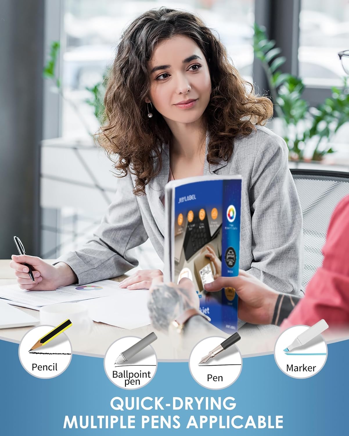 Shipping Label Address Mailing Stickers 8.5x5.5 Half Sheet 40 Sheets Paper for Inkjet Printer Printable Name Tag Printing Labeling to Write on Envelopes Storage Bins File Folder Blank White 8.5 x 11