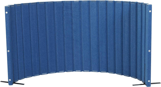 Children’s Factory 48" x 10' Quiet Divider With Sound Dampening Panels, Freestanding Room Divider Wall, Blueberry