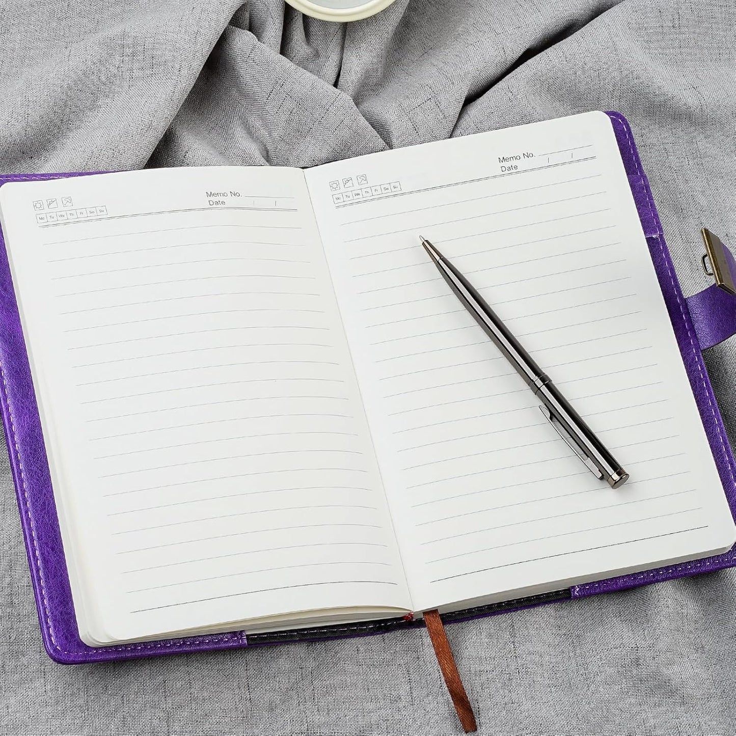 WEMATE Diary with Lock, A5 PU Leather Journal with Lock 240 Pages, Vintage Locks Journal Password Notebook with Pen, Locks Diary Planner Organizer for Men and Women, 8.6x5.8in