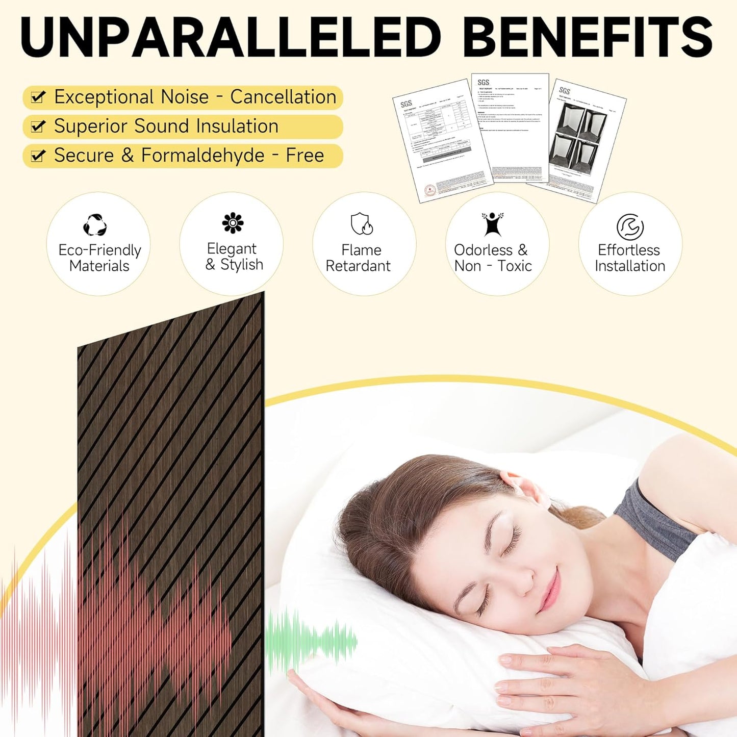 Large Art Acoustic Panels,5 Pack Sound Absorbing Panels,47.2” x 23.6” x 0.4” Soundproof Panels,High-Density Acoustic Wall Panels,Wood-Look Decorative Panels