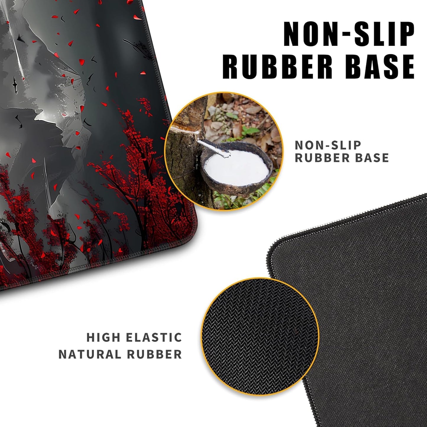 Japanese Desk Mat Riverside Full Moon Large Mouse Pad Gaming Mousepad Extended XL Keyboard Mat Computer Laptop Mouse Desktop Mat 31.5 X 11.8 Desk Decor