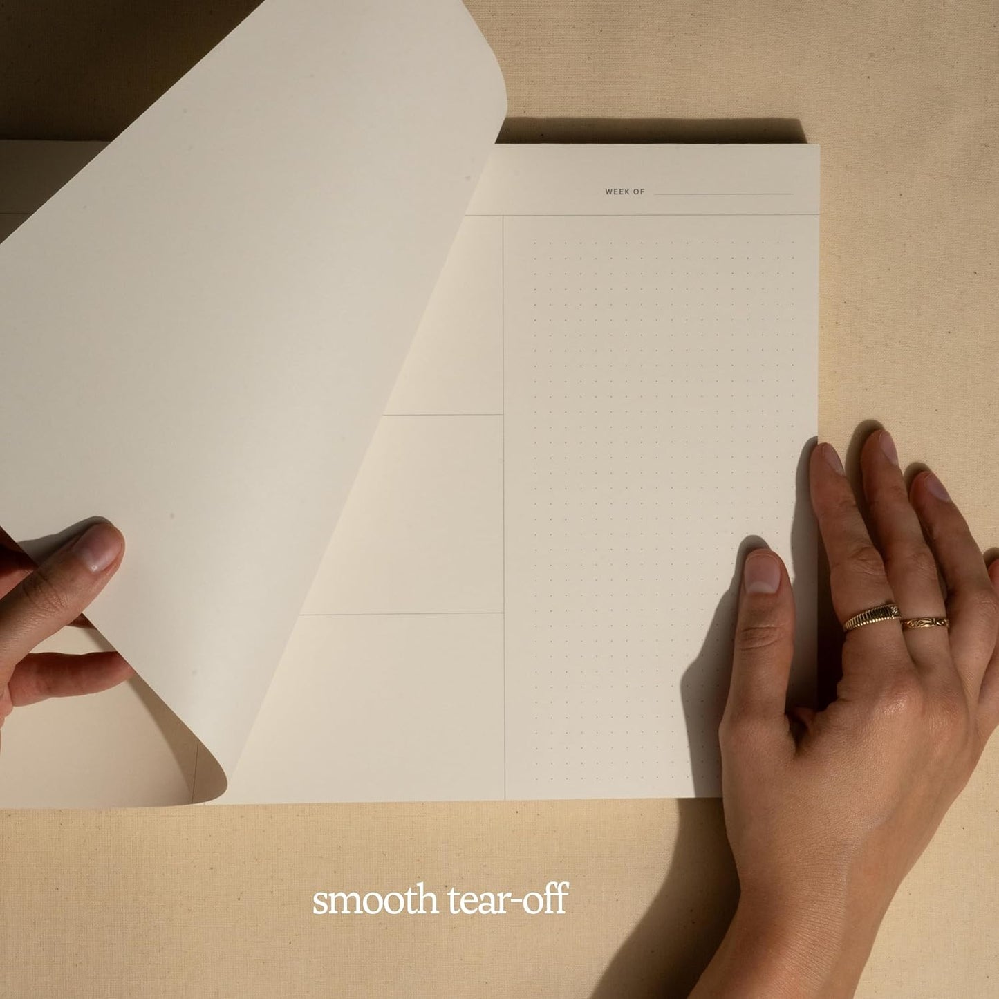 Daily and Weekly To-Do List Notepad – Desk Pad for Work and Study, Gold, 11.7x8.3 Inches