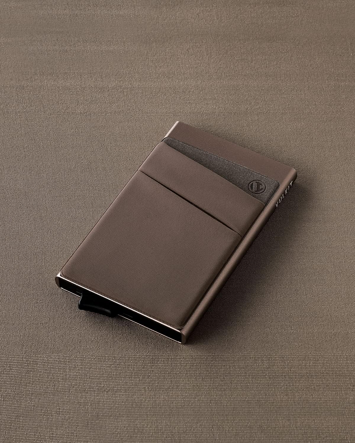 VULKIT Card Holder with Money Pocket Pop Up Wallet RFID Blocking Slim Metal Bank Card Case Holds 5 Cards and Notes