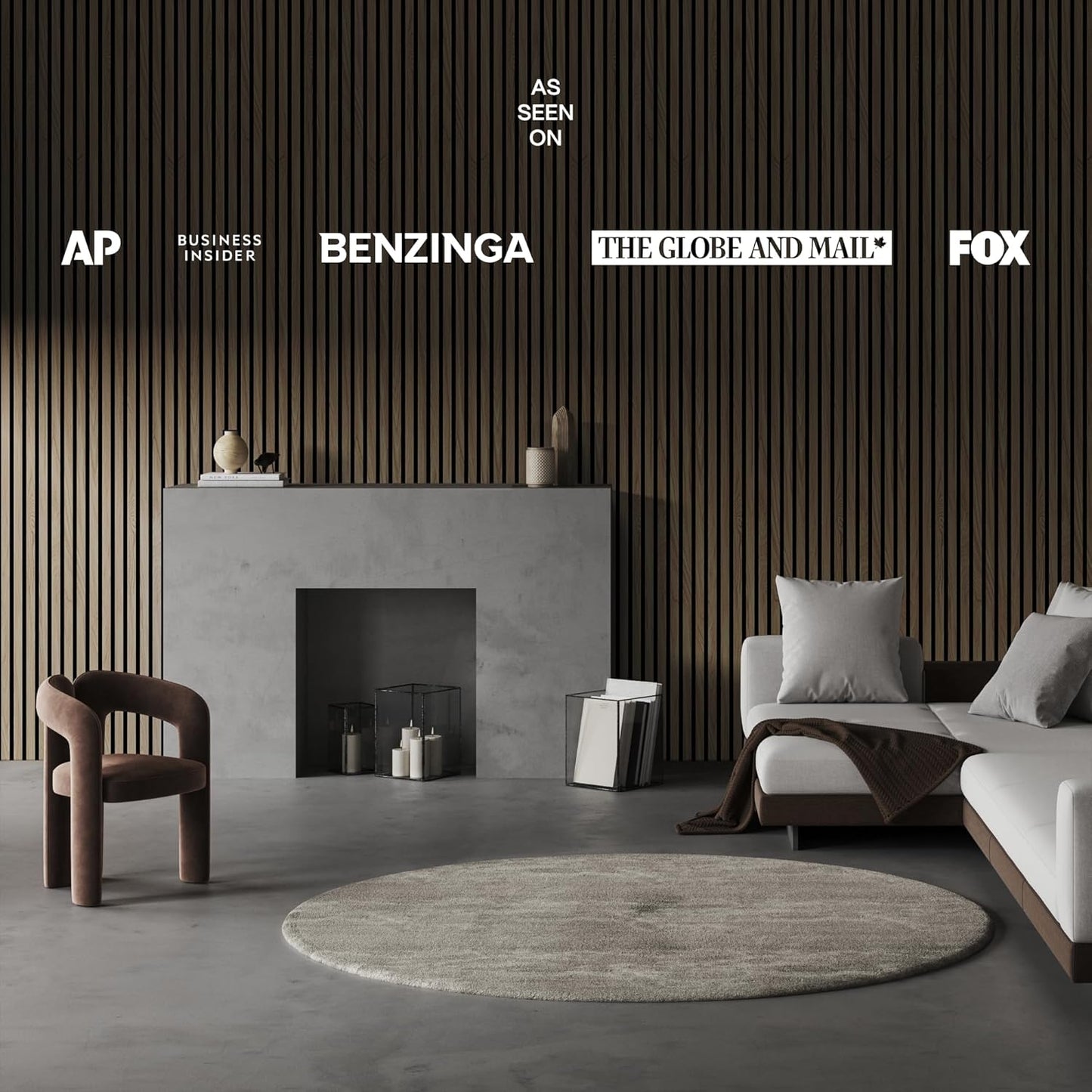 2-Pack Wood Panels for Wall - Acoustic Wood Slat Wall Panels, Soundproof Wooden Paneling for Interior Decor