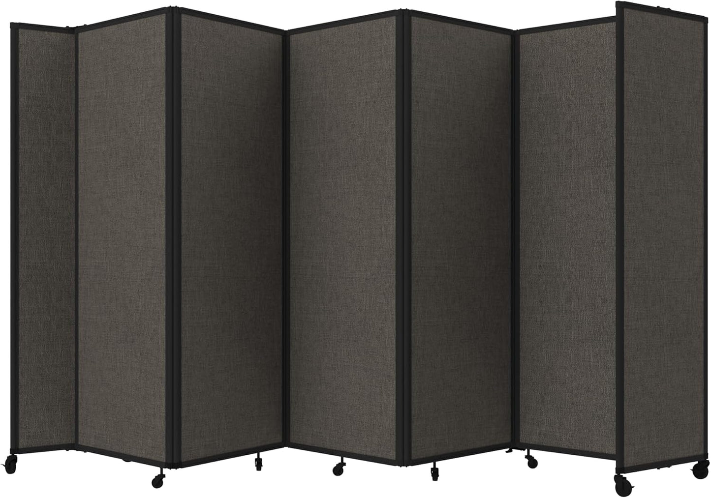 Versare Room Divider 360 Portable Wall Partition | Folding Panels | Large Freestanding Divider | Locking Wheels | Temporary Room Separator
