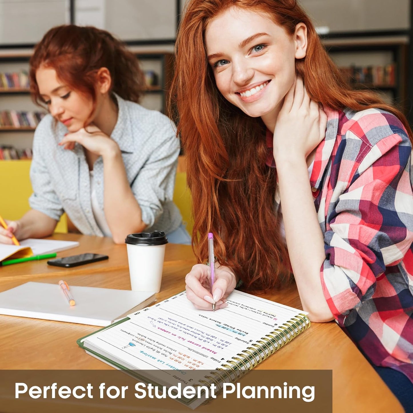 Planner 2025-2026, Academic Year Weekly and Monthly Calendar Planner, July 2025 - June 2026, Spiral Bound School Planning Tool, Perfect for Teacher, Student, Woman & Men - A4 (8.5" x 11"), Green