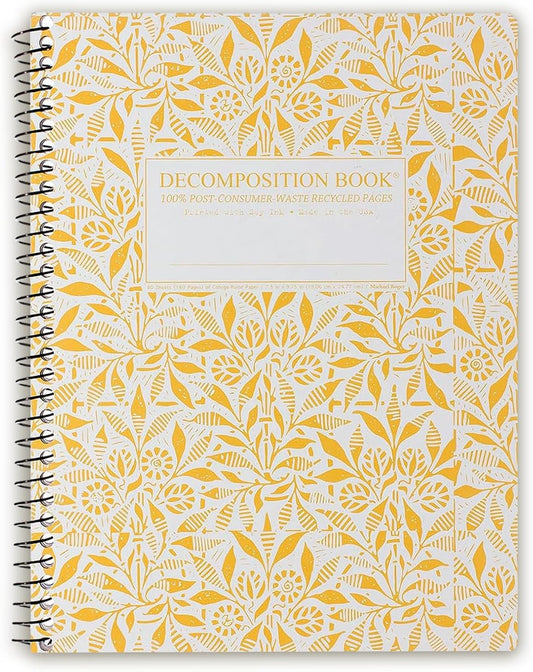 Decomposition Fields of Plenty College Ruled Spiral Notebook - 9.75 x 7.5 Journal with 160 Lined Pages - 100% Recycled Paper - Cute Notebooks for School Supplies, Home & Office - Made in USA
