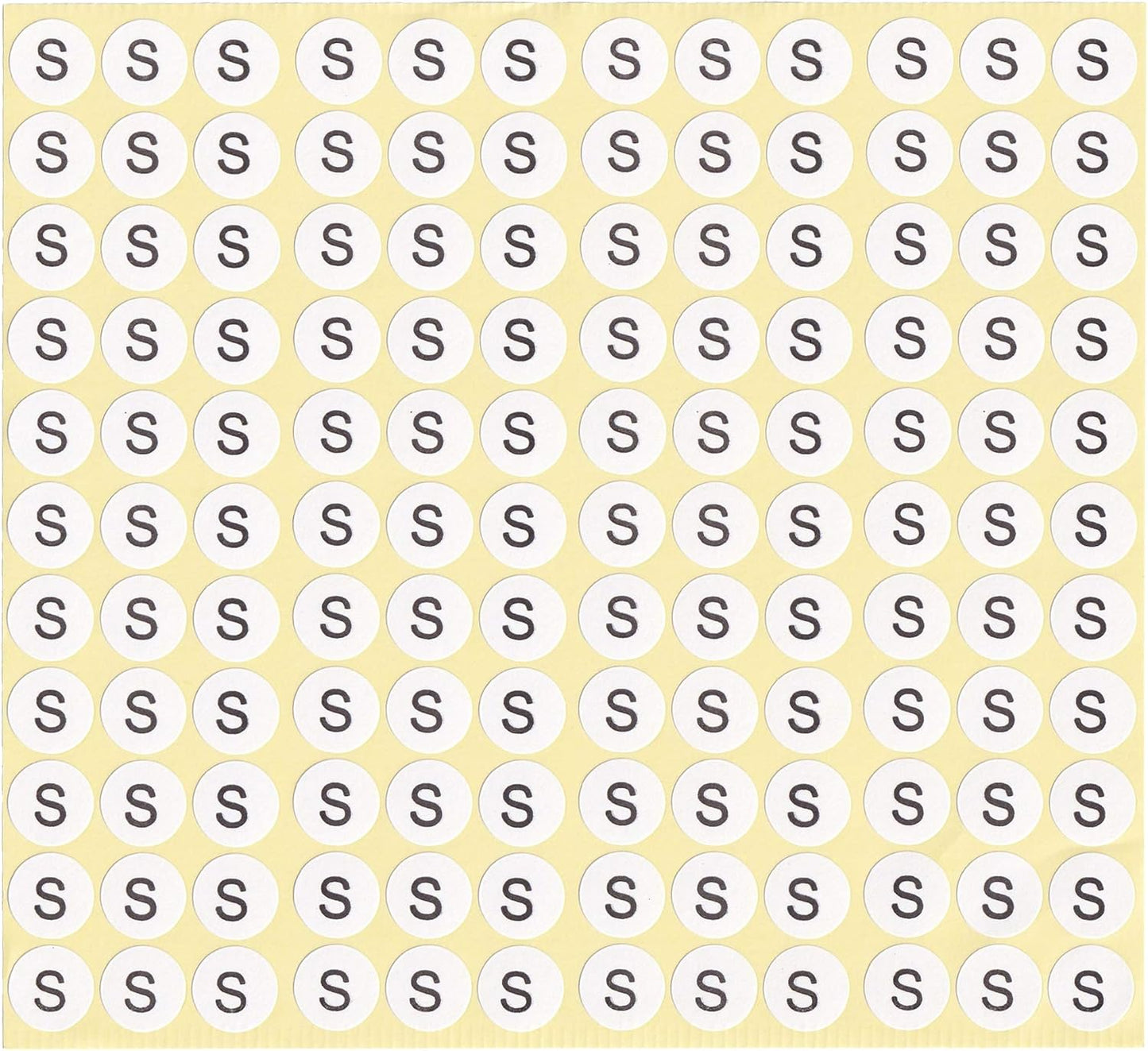 dealzEpic - Alphabet Stickers of The Letter S - Small Round Paper Self-Adhesive Peel and Stick Letter Labels - Set of 15 Sheets