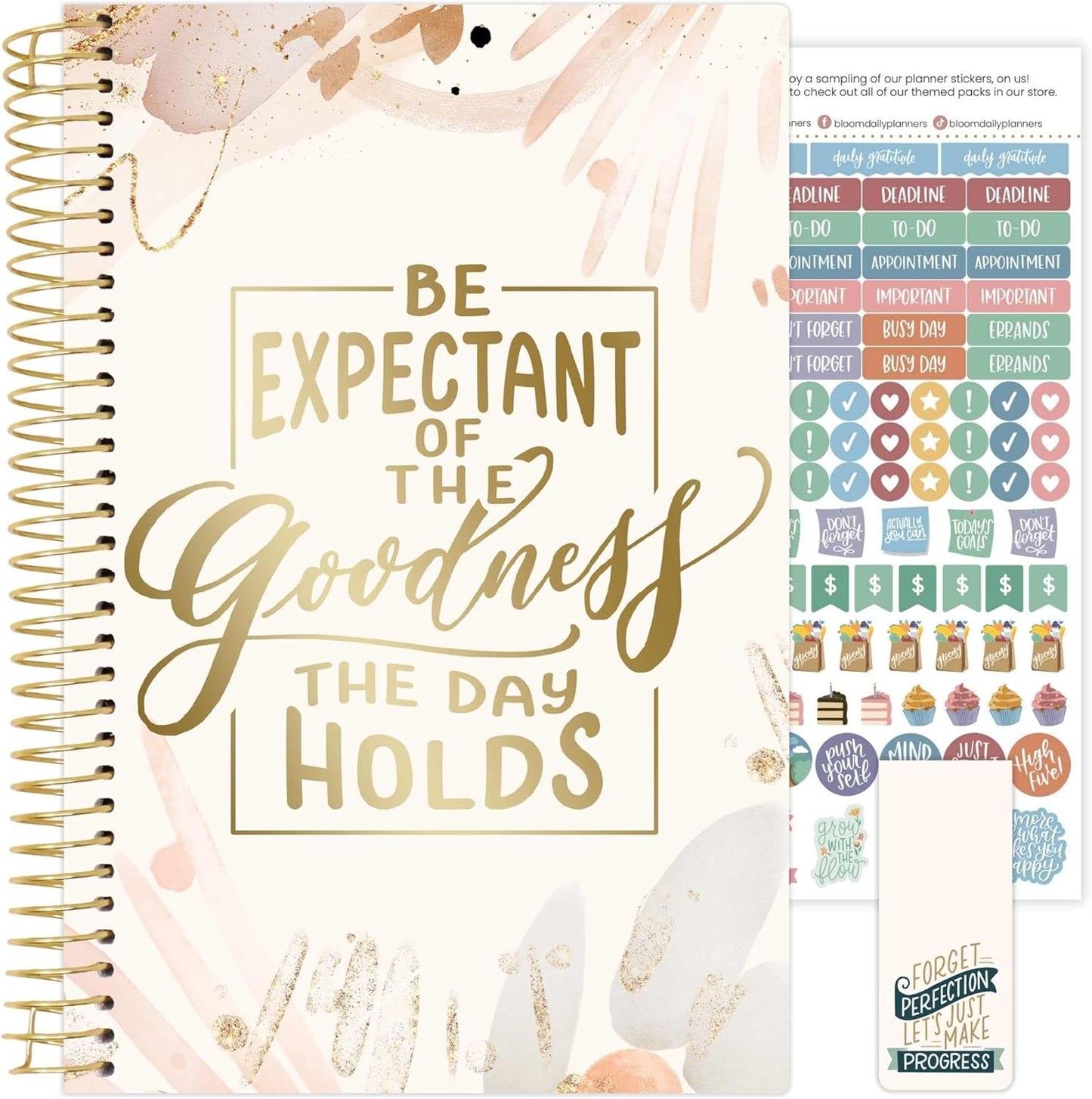bloom daily planners 2025-2026 Academic Year Daily Planner (July 2025 - July 2026) - A5 Weekly & Monthly Calendar Agenda Organizer Book with Stickers - 5.5" x 8.25" - Moments of Grace