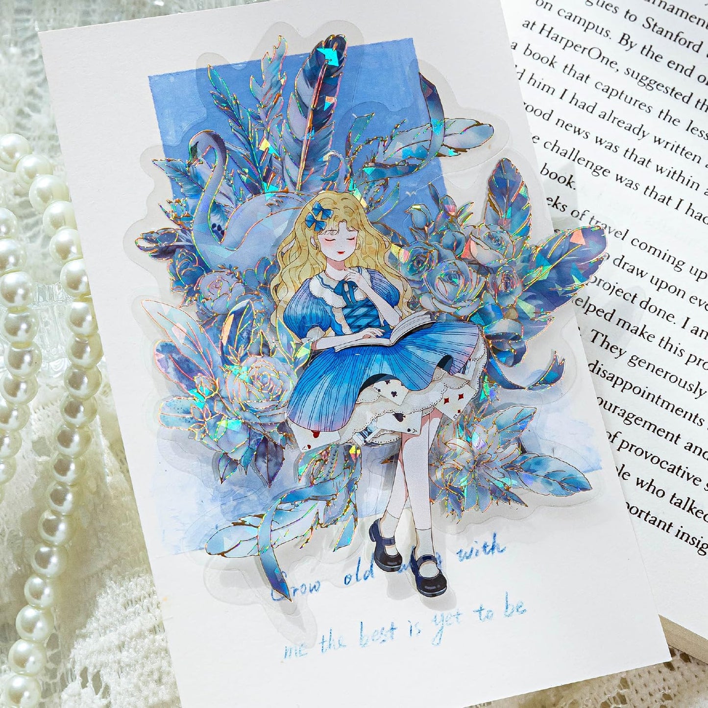 Alideco 120pcs Scrapbook Stickers Jellyfish Flowers Scrapbooking Junk Journal Crafts Embelishment Decoration Diary Stickers (wujieyumao)