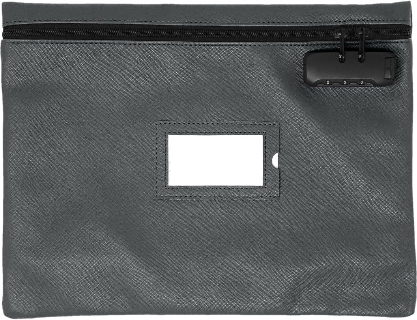 Grey Notary Bag | 14x11 inch | Locking Document Case with Zipper | Carrying Case for Notary Kit, Stamp, Embosser, Ink Pad, and Valuables