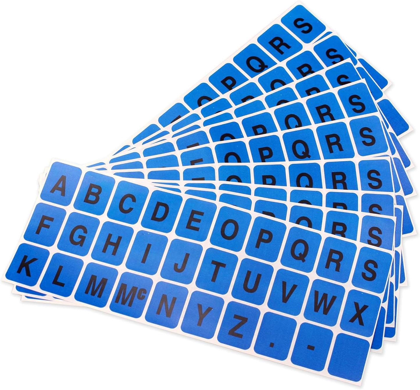 ChromaLabel 1 x 3/4 inch Alphabet Stickers, 10 Sheets/Pack, Blue