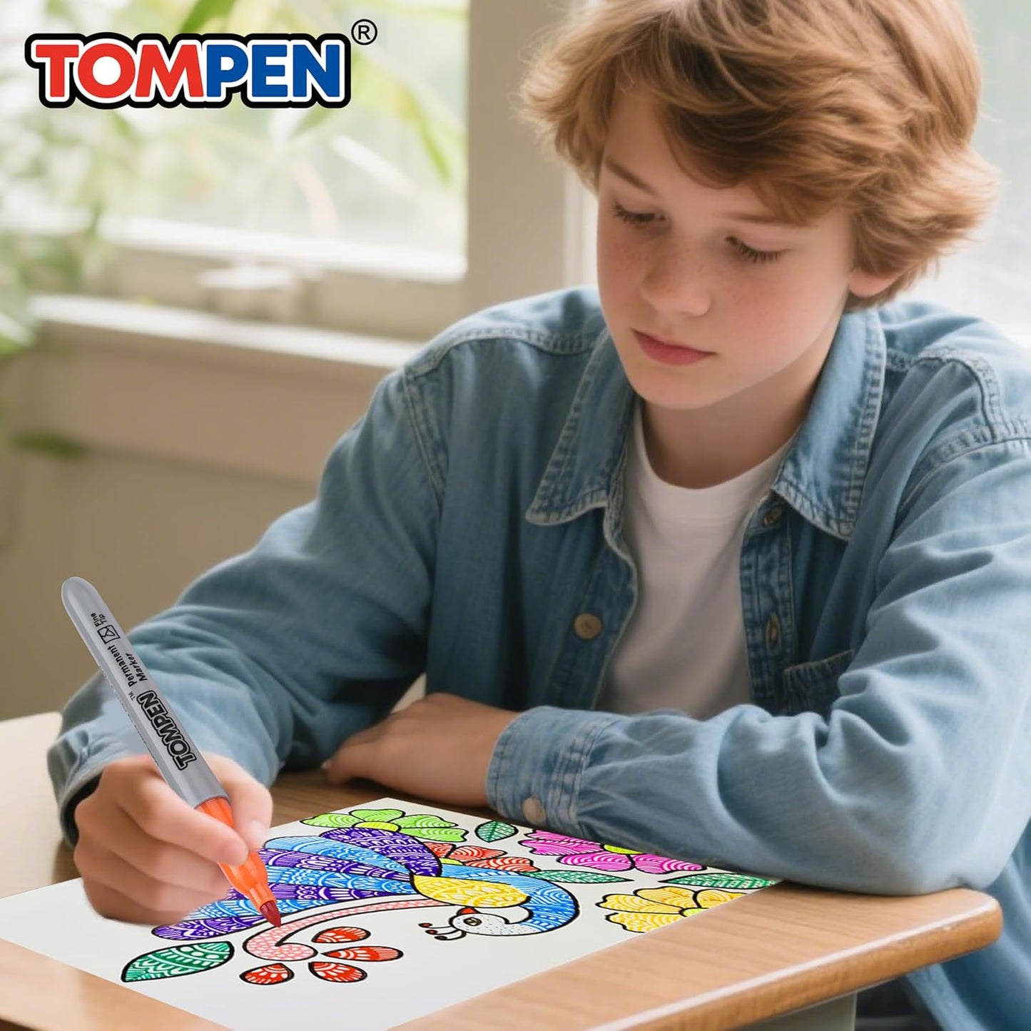 Permanent Markers,Fine Tip,48 Pack Bulk,16 Assorted Colors,Waterproof Permanent Marker Pens with Quick Drying on Wood,Plastic,Paper,Metal,Mirror for Drawing Coloring Art Writing Poster