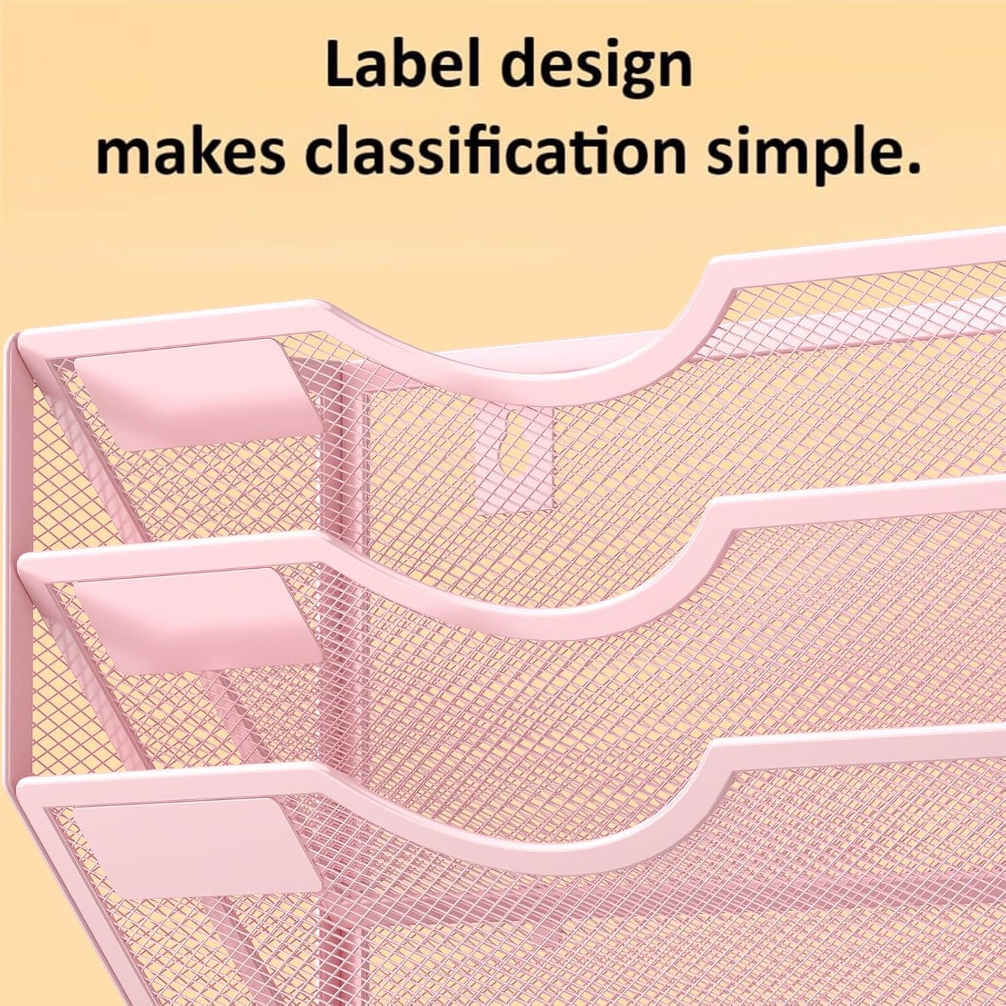 Kuntine.B Wall File Organizer Office Hanging Magazine Holder Wall File Organizer for Office Home (Pink, 3 Tier)