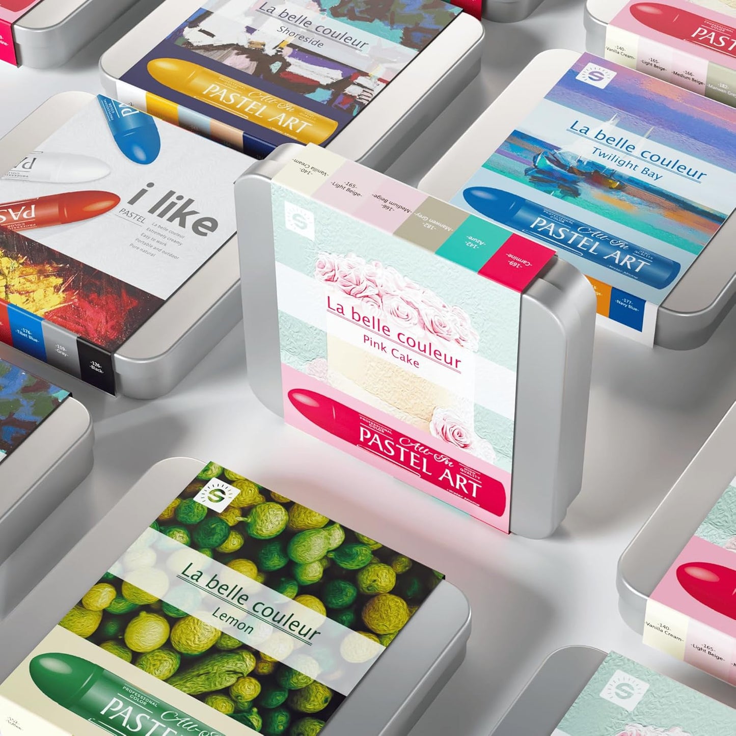 6 Pack Jumbo Oil Pastels Set (14 x 84 mm), Soft Oil Pastels with Vibrant Colors, Great Blending and Layering, Pastel Crayons for Professional Artists and Hobbyists, Pink Cake