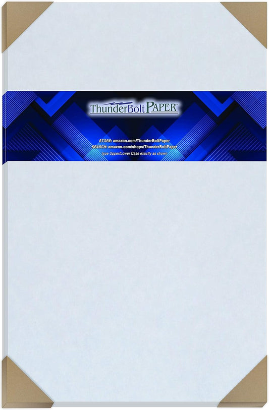 25 Blue Parchment 65lb Cover Weight Paper 12" X 18" (12X18 Inches) Large|Poster Size - Printable Old Parchment Semblance