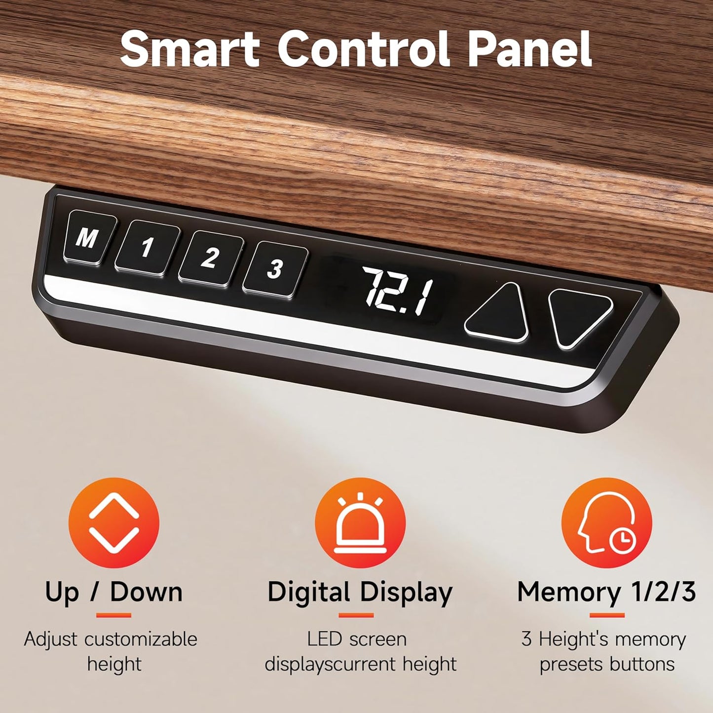 Okin Standing Desk Frame 3 Stage Dual Motor, Electric Stand Desk Legs Workstation up to 49.2",T-Shaped 270lb Load Adjustable Standing Computer Desk Base 43.3-71" for Home and Office,Black