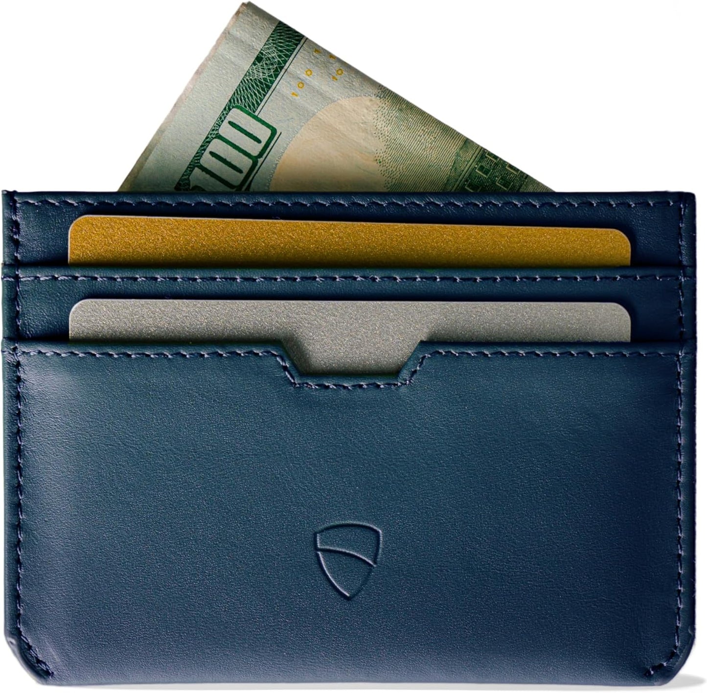Vaultskin MOORGATE Slim Card Holder - Minimalist Leather Wallet, RFID Blocking Sleeve, Fits Front Pocket, for Men and Women