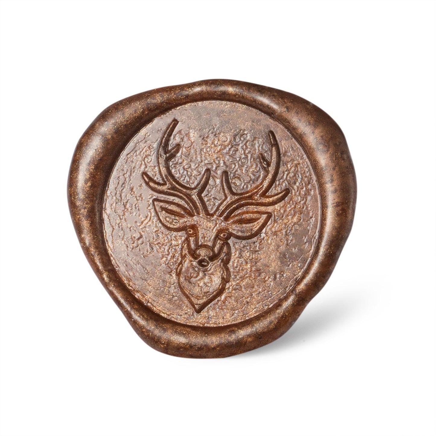 Mceal Wax Seal Stamp, Brass Head with Rosewood Handle, 1.2"(30mm) Dia (Deer)