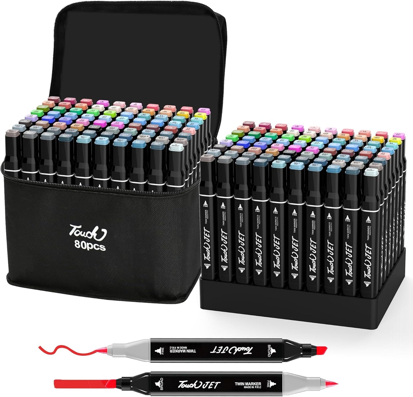 Alcohol Markers, 80 Colors Dual Tip Art Markers, Drawing, Coloring Marker for Kids Sketching Adult Coloring