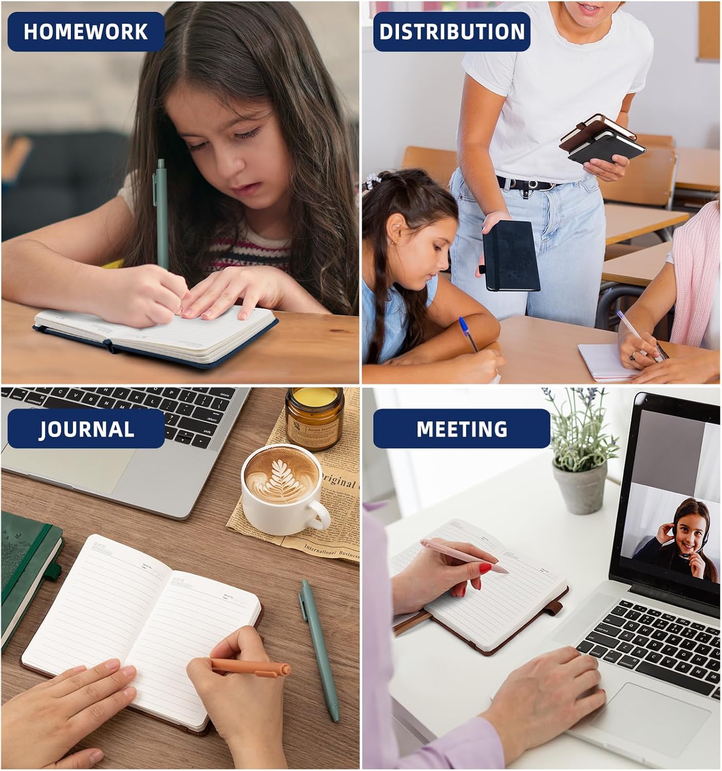 3 Pack Pocket Journaling Notebooks, A6 Small Notebook For Note Taking Journaling Notebooks Journals For Writing Mini Note Pads With Pen Holder 120 Pages 100 GSM Thick Paper