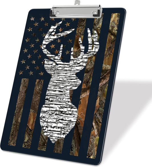 Camouflage Flag Plastic Clipboards,Decorative Plastic Acrylic Clipboard for Teacher Social Worker Students Office Supplies 8 * 12