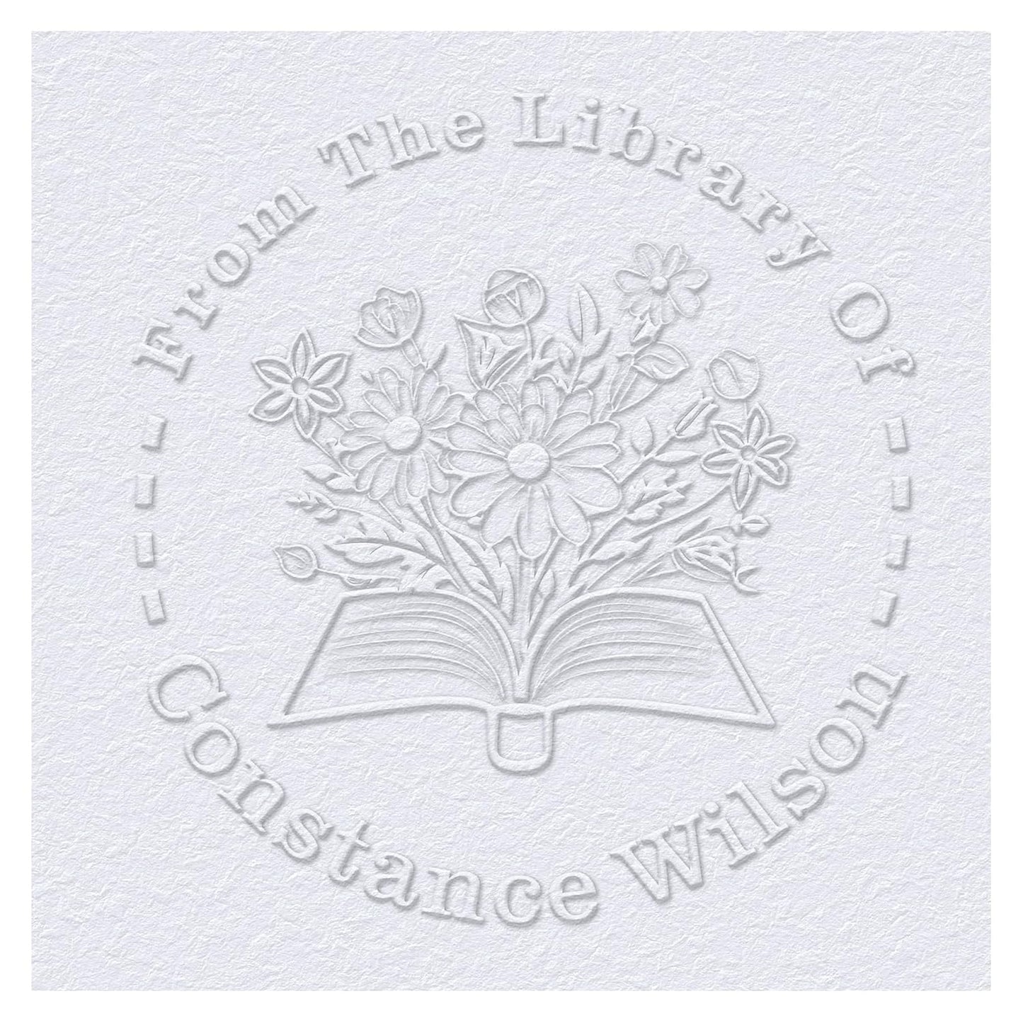 Book Embosser Custom Embosser Stamp with Your Name or Design Personalized Library Embosser Stamp Customized Books Business Cards Paper Documents Notebooks etc. (05)