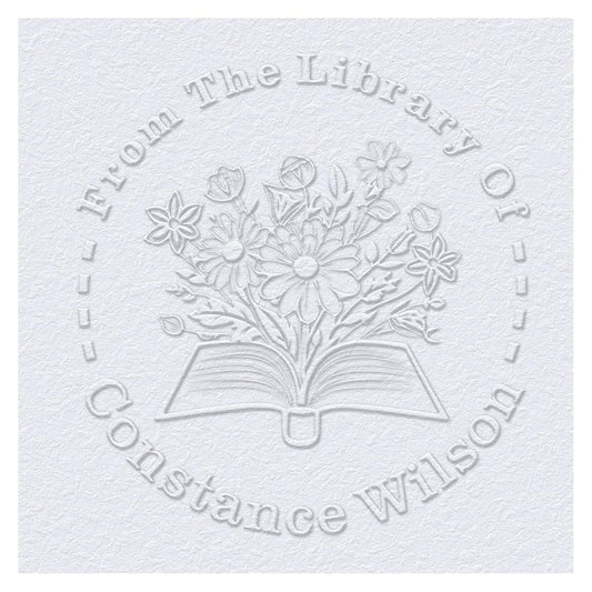 Book Embosser Custom Embosser Stamp with Your Name or Design Personalized Library Embosser Stamp Customized Books Business Cards Paper Documents Notebooks etc. (05)