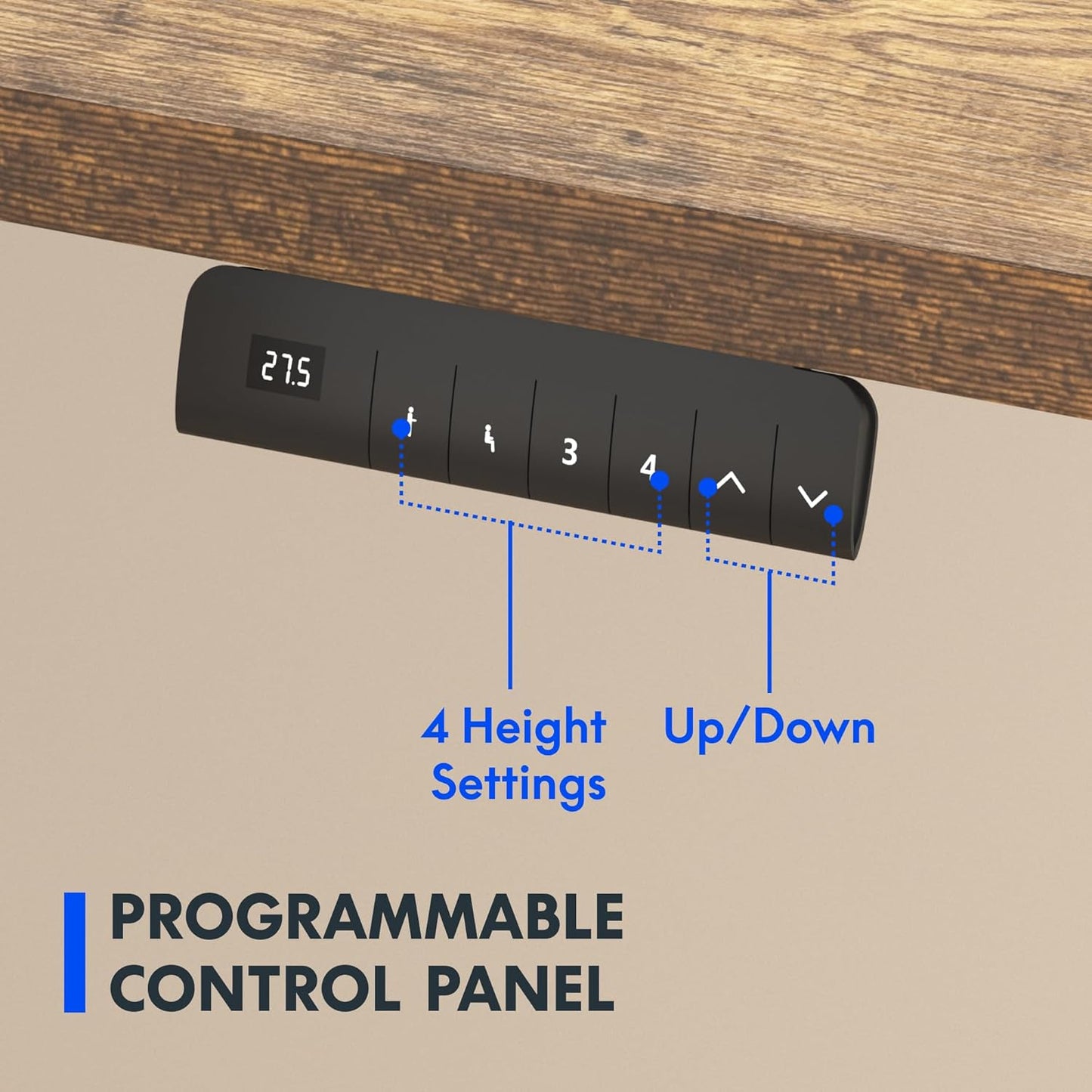 FLEXISPOT E3 Dual Motor Electric Standing Desk 55x28 Inch Whole-Piece Board Height Adjustable Electric Sit Stand Desk (Black Frame + Special Walnut Desktop, 2 Packages)