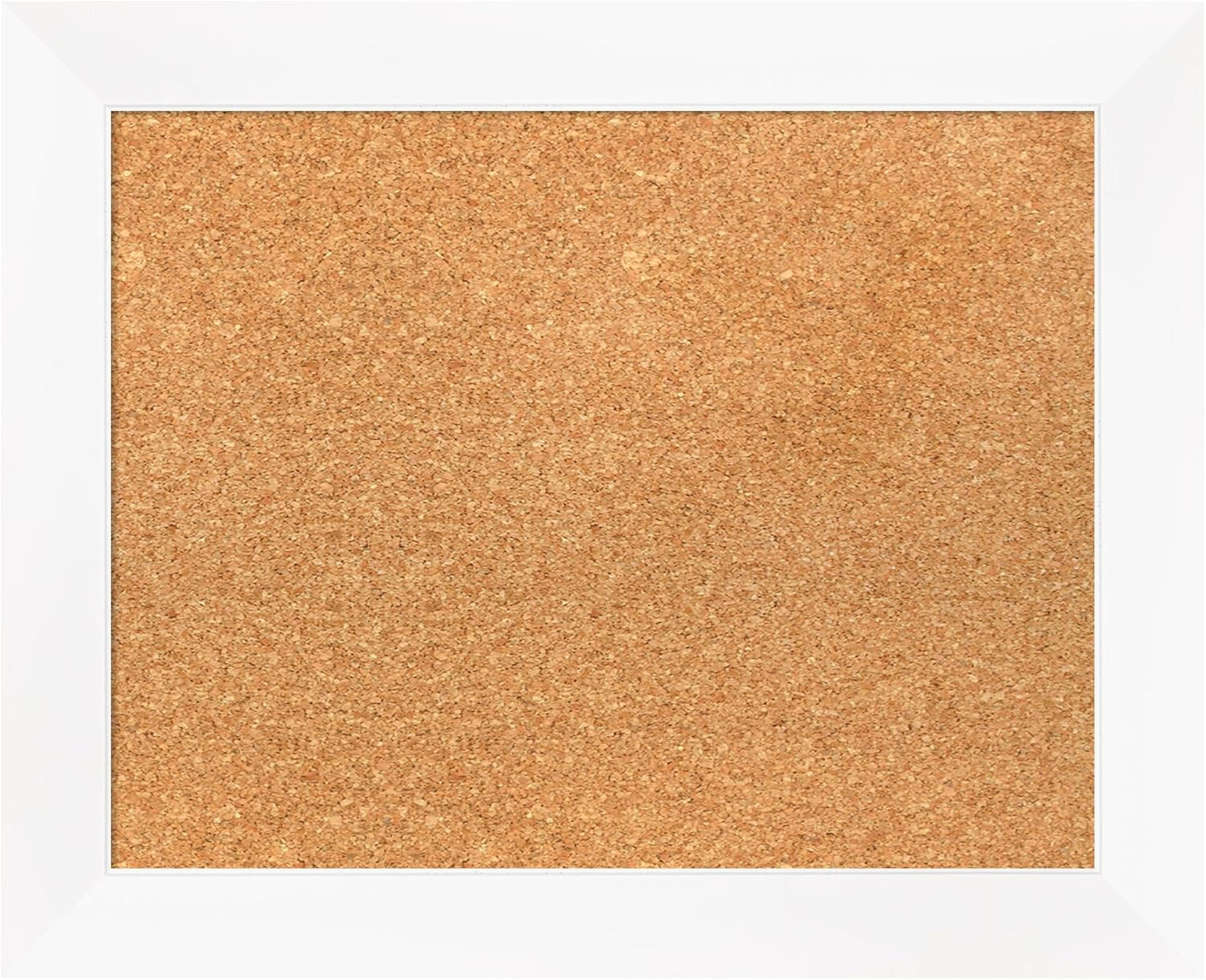 Amanti Art Natural Cork Board for Wall, 17x21 Vision Board with White Frame, Small Corkboard Office Decor for Home Organization, Modern Corkboard Pinboard to Display Items for Home Organization in