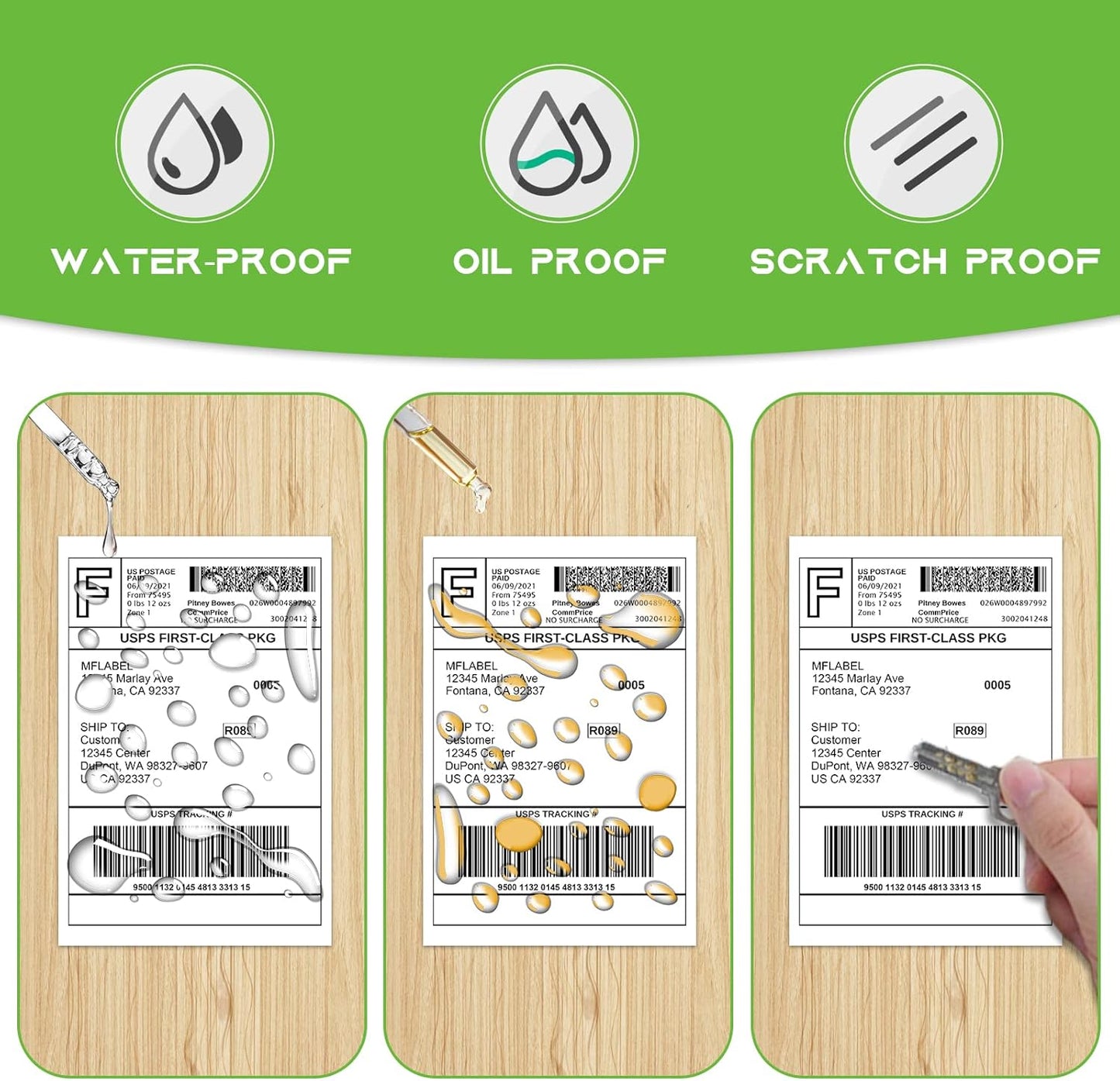 MFLABEL® 4 Rolls of 450 Direct Thermal Shipping Labels 4x6 for Zebra 2844 Zp-450 Zp-500 Zp-505