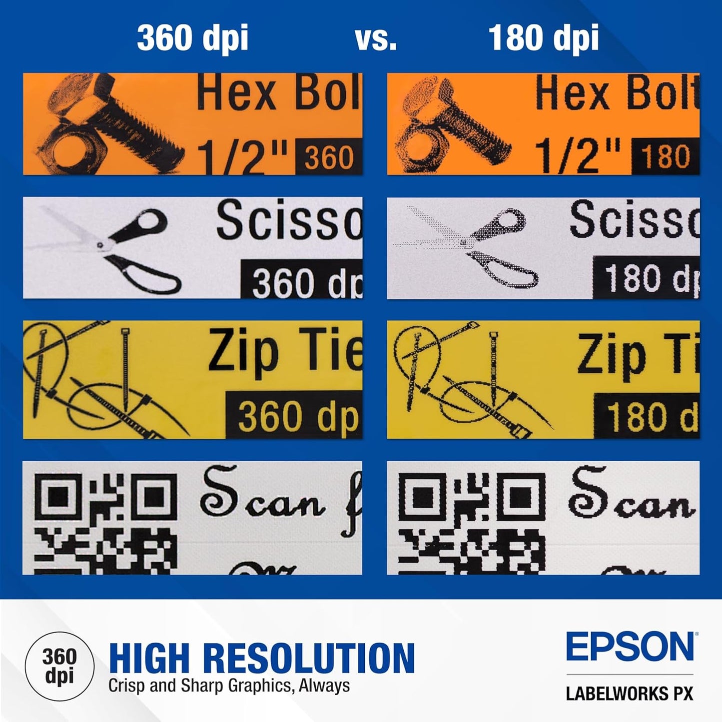 LABELWORKS Epson LW-PX900 Industrial Label Maker - Portable Handheld Label Printer Compatible with All Epson PX Tape Types