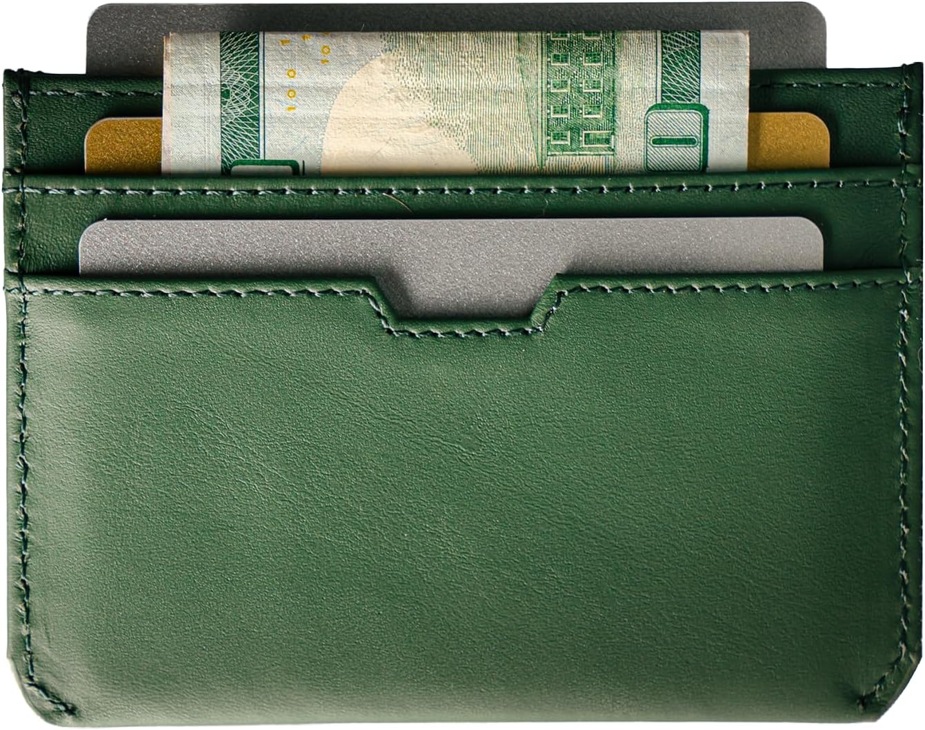 Vaultskin MOORGATE Slim Card Holder - Minimalist Leather Wallet, RFID Blocking Sleeve, Fits Front Pocket, for Men and Women