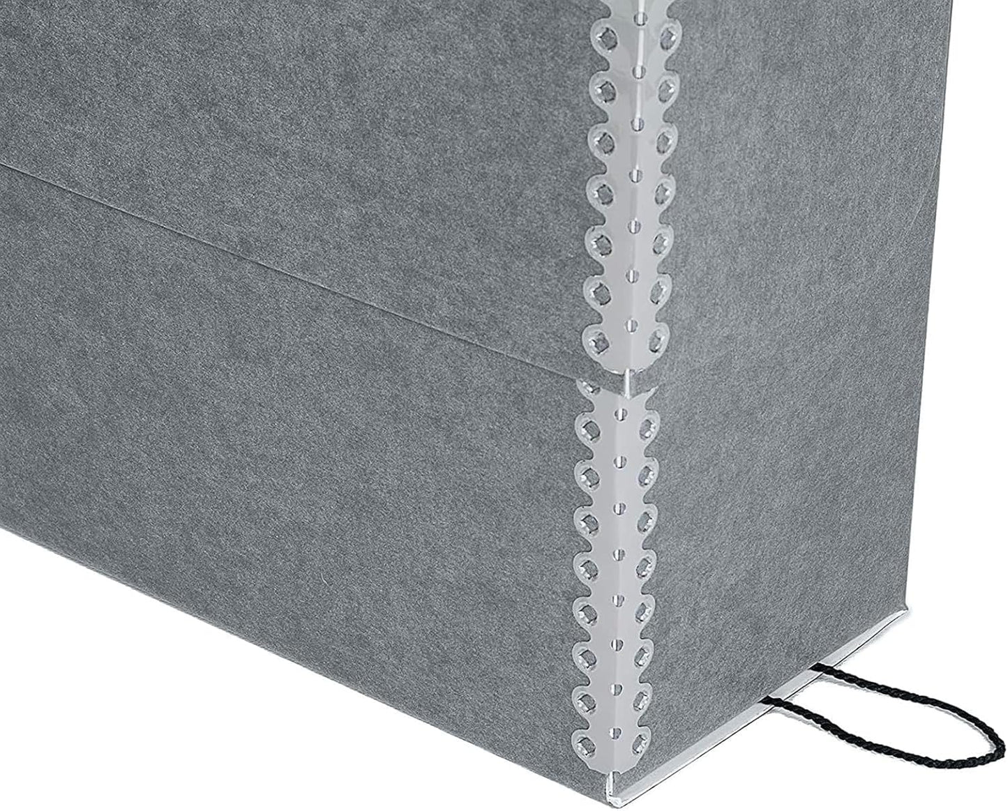 Lineco Archival Document Storage Box with Metal Edge, Acid-Free Gray Boxboard, Organize and Store Files, Prints, Photos, Legal-Sized Document Case 15.5" x 10.5" x 5" Wide, Pack of 2