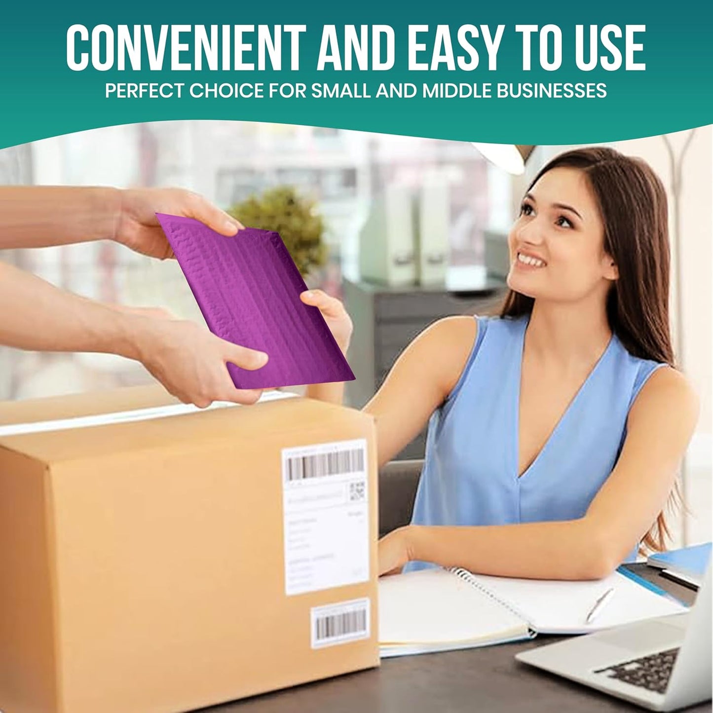 Levex - #2 8.5" x 12" [5 Pack] Purple Poly Bubble Mailers, Padded Envelope Mailers, Packing Envelope & Mailing Bags for Shipping