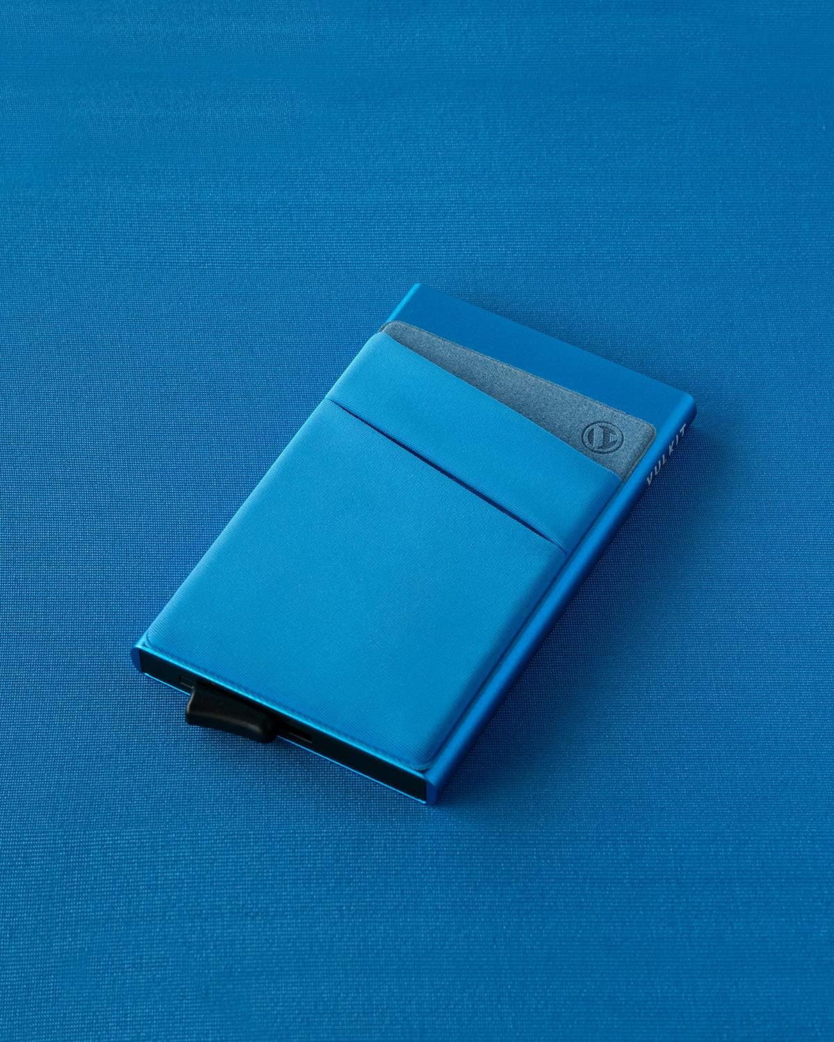 VULKIT Card Holder with Money Pocket Pop Up Wallet RFID Blocking Slim Metal Bank Card Case Holds 5 Cards and Notes