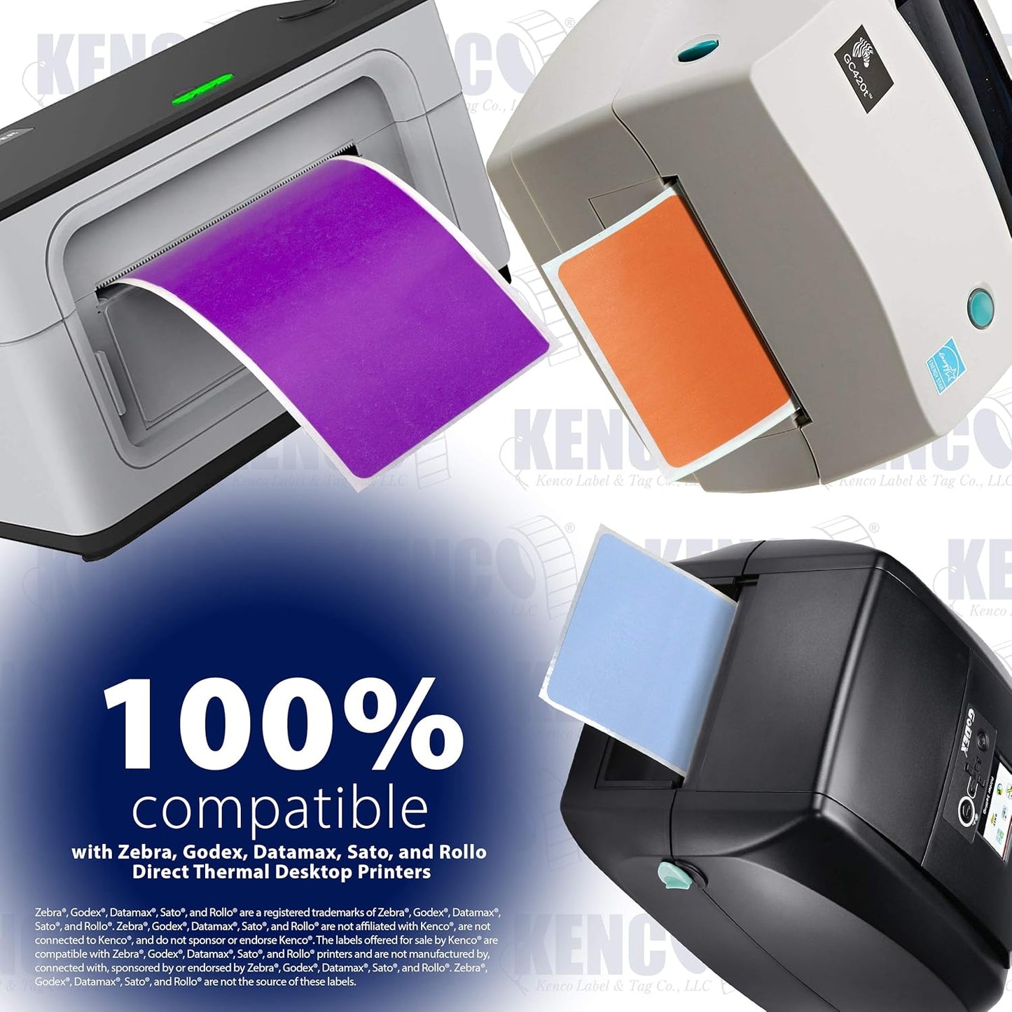 4" X 6" Direct Thermal Perforated Stickers Labels for Shipping Labels, Inventory, and Color Coding - Compatible with Zebra, Rollo, Godex and More (White, 6 Rolls)