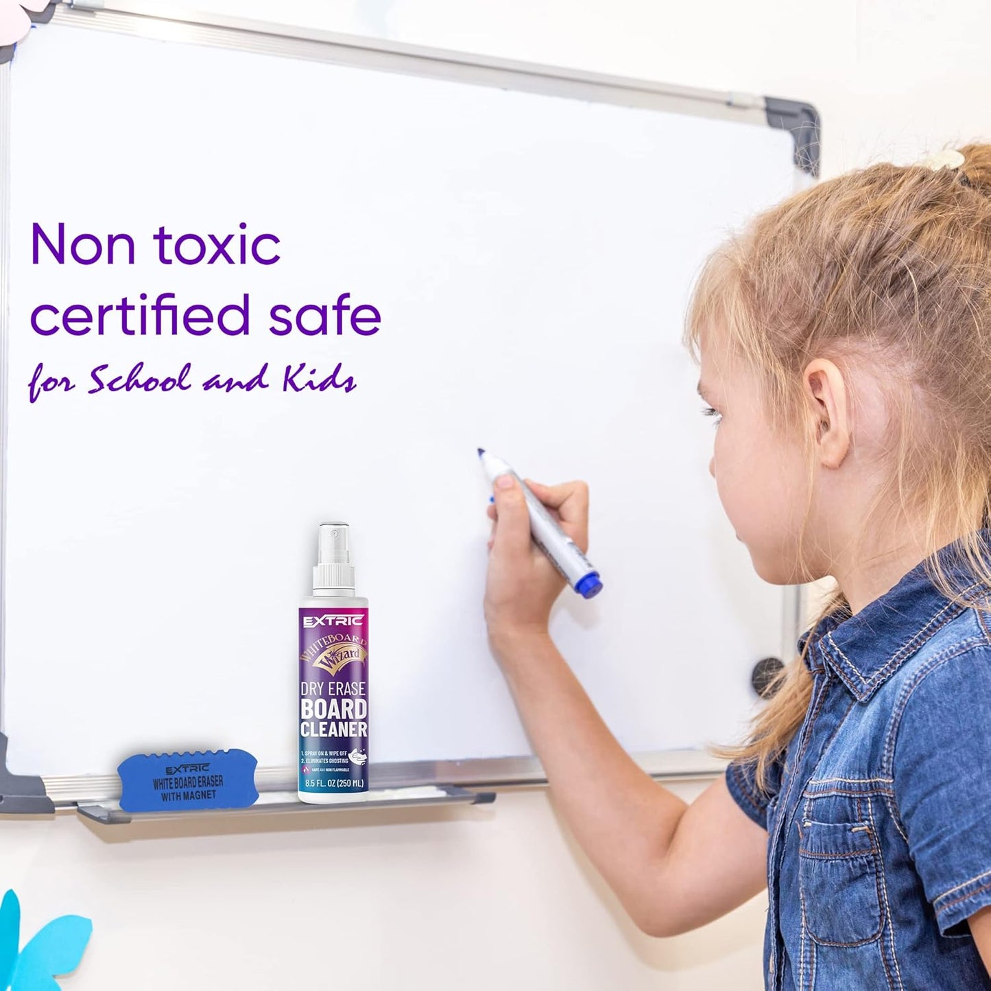 EXTRIC Whiteboard Cleaner 8.5 oz Dry Erase Board Cleaner, White Board Cleaning Spray 3 Pack Dry Erase Spray