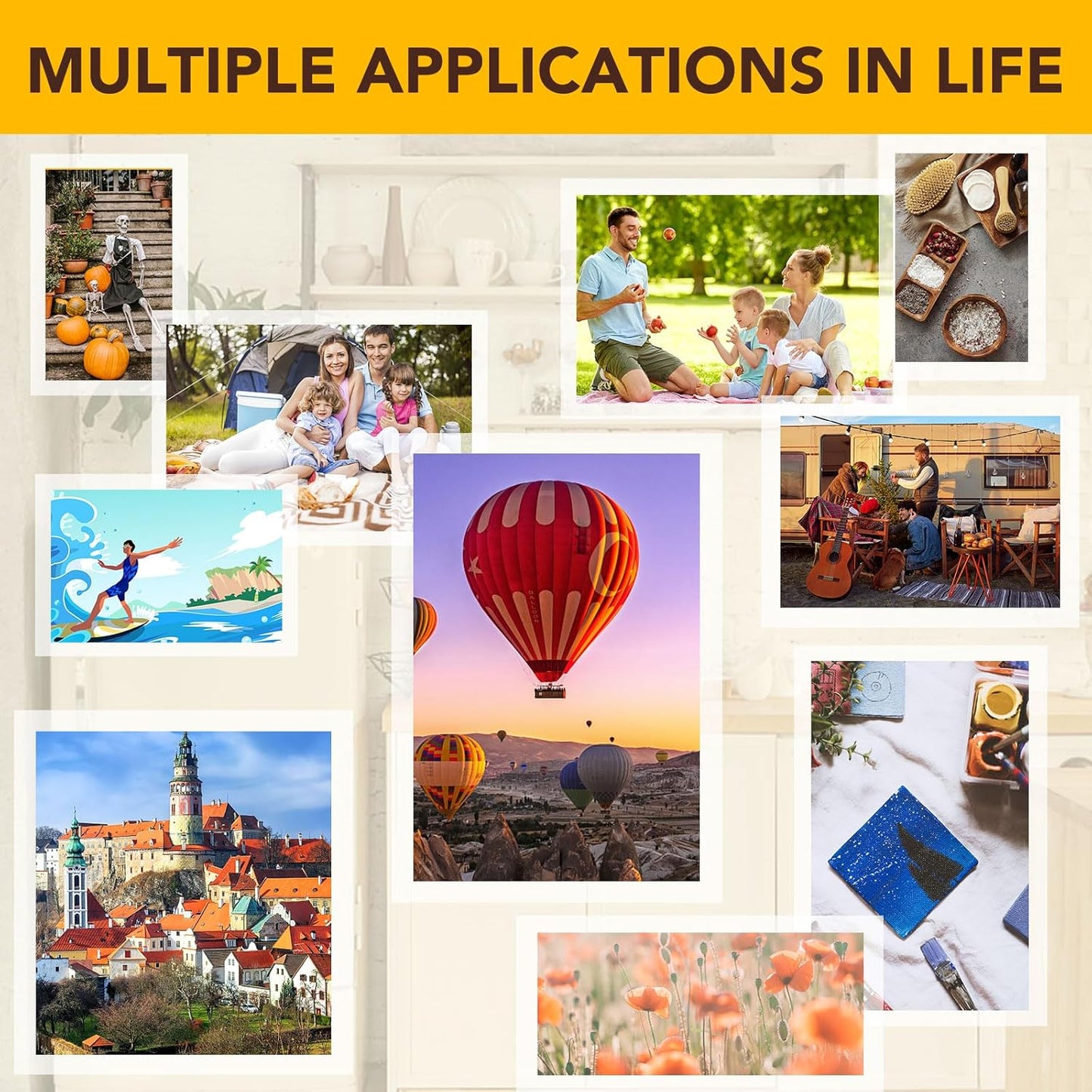 50 Pack Self Adhesive Laminating Sheets, 9 X 12 Inch, Clear Sticker Laminate Sheets Waterproof for Documents, Photos, No Machine Needed Heatless Durable