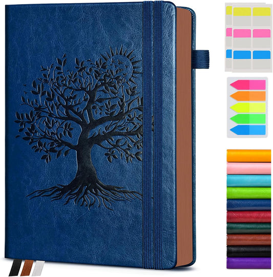 Vintage Leather Journal - 300 Page Lined Journal Notebook with Numbered Pages,A5 Notebook for Women Men,Travel Diary,Daily Journal for Writing, Note Taking, School & Work (5.8" x 8.3")